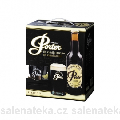 SALENAtéka - pivotéka & vinotéka - Letovice Boskovice Blansko - PORTER tmavý speciál 19° 5x0,33l+sklenice