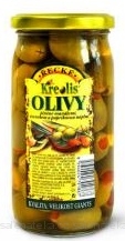 SALENAtéka - pivotéka & vinotéka - Letovice Boskovice Blansko - KREOLIS olivy plněné česnekem, mandlemi a paprikou 370ml