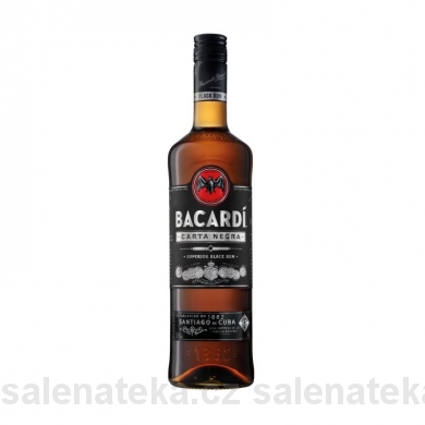 SALENAtéka - pivotéka & vinotéka - Letovice Boskovice Blansko - rum BACARDI Carta Negra 40% 1l