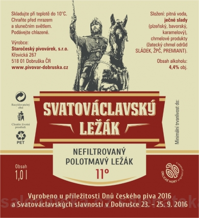 SALENAtéka - pivotéka & vinotéka - Letovice Boskovice Blansko - DOBRUŠKA Svatováclavský speciál 1l pet